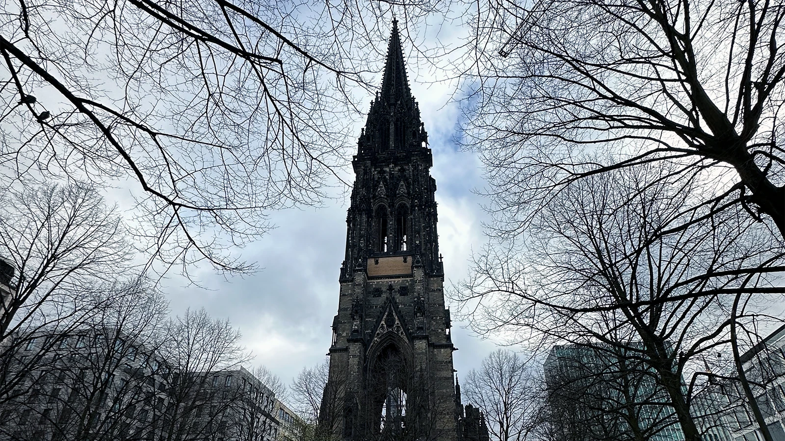 Tårnet ved Mahnmal St. Nikolai i Hamborg