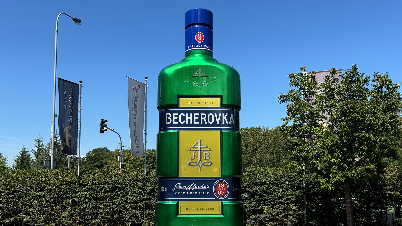 Billede af Becherovka i Karlovy Vary.