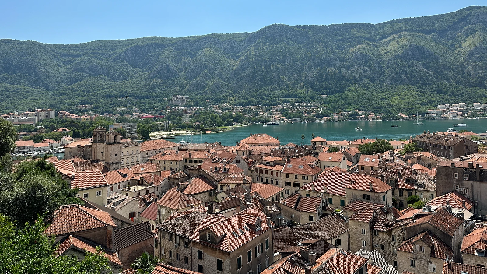 Udsigt over Kotor gamle bydel