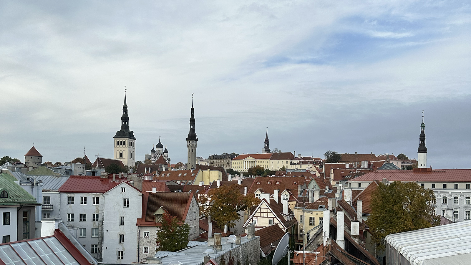 Udsigt over Tallinn med byens tage og tårne.